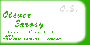 oliver sarosy business card